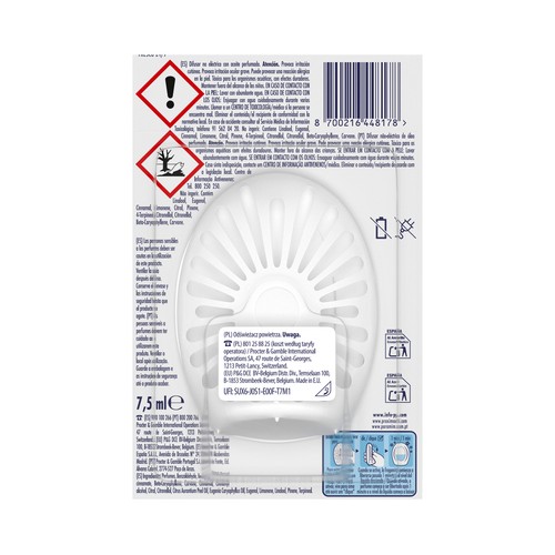 AMBIPUR Sevilla Ambientador de baño, con aroma a naranja, 2 en 1 combate los olores y refresca.