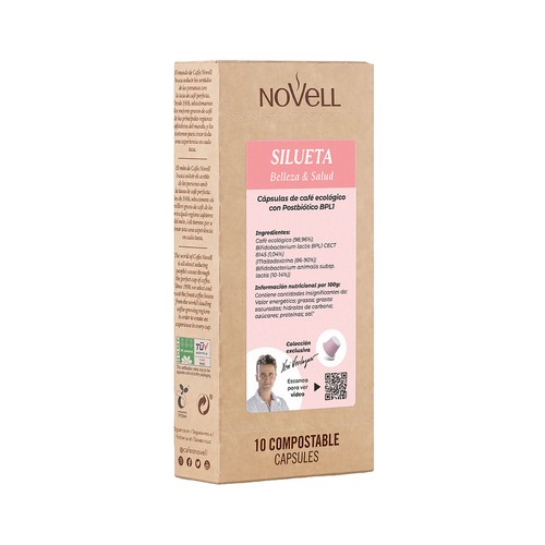 NOVELL Silueta Café en cápsulas ecológico  con prostbióticos 10 uds
