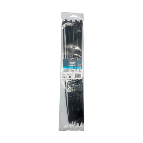 Set de 25 bridas, color negro, 4,8 x 400 mm, ALCAMPO.