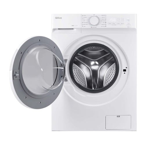 Lavadora QILIVE Q.6385 8KG, clasificación energética: A, 1400RPM, H: 85cm, A: 59,5cm, F: 47cm.