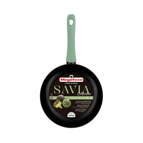 Sartén aluminio estampado 20cm con mango suave, Savia. MAGEFESA