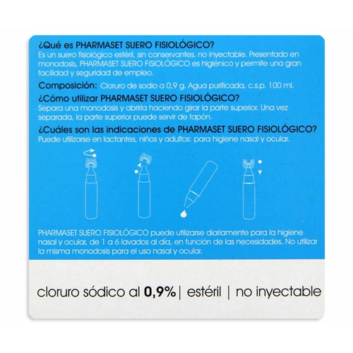 PHARMASET Solución para la limpieza nasal y oftalmológica PHARMASET 30 x 5 ml.
