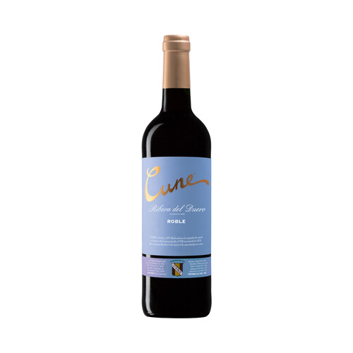 Vino tinto roble con denominación de origen Ribera del Duero CUNE botella de 75 cl.