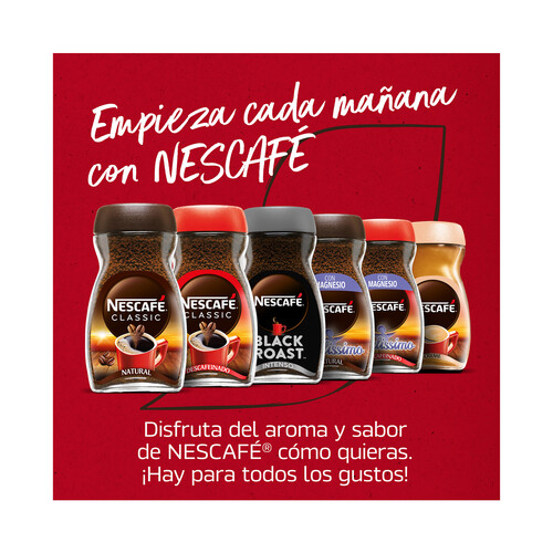 NESCAFÉ Café soluble descafeinado con magnesio, ayuda a reducir el cansancio y la fatiga 200 g.