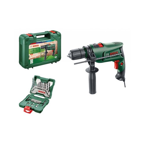 Taladro percutor con cable 630W, BOSCH EasyImpact 630, incluye set de accesorios X-Line.