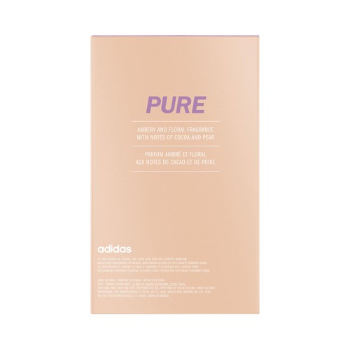 ADIDAS Pure Eau de toilette (agua de colonia) para mujer con aroma cacao y pera 100 ml.