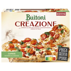 Imagen de BUITONI Creazione Pizza congelada con tomates cherry, semisecos, salsa pesto y queso 435 g.