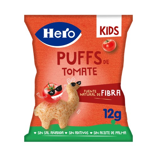 HERO Kids Snacks infantiles de trigo, queso y tomate, a partir de 36 meses 12 g.
