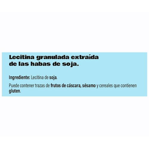4 HECTÁREAS Lecitina granulada de soja 500 g.
