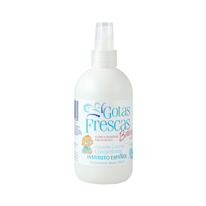 Imagen de GOTAS FRESCAS Agua de colonia concentrada y baja en alcohol, de aroma suave y duradero GOTAS FRESCAS Baby 250 ml.