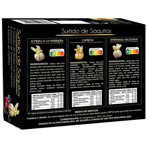 COCINARTE Surtido de saquitos ideales como aperitivos 180 g.