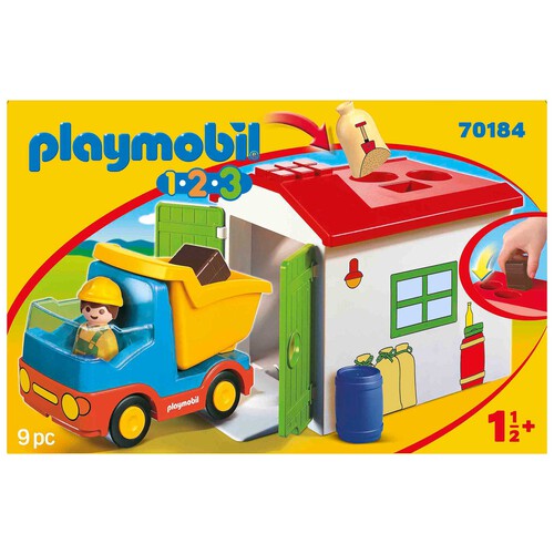 PLAYMOBIL 1.2.3 camión con garaje