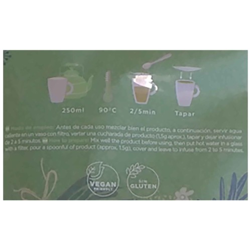 ANDUNATURA Hierbas para infusión de anís verde ecológico 75 g.