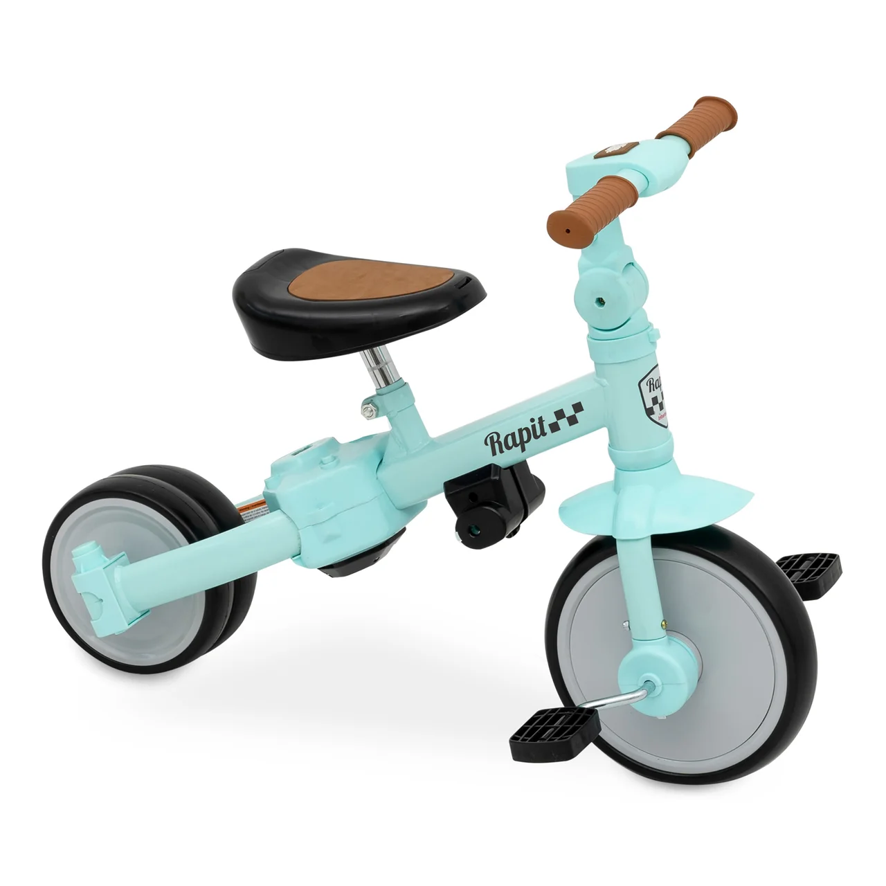 Triciclo infantil andador evolutivo 5 en 1, color verde menta.