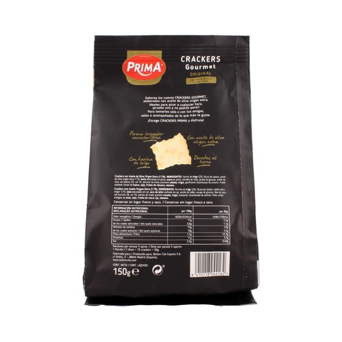 PRIMA Gourmet Crackers original con aceite de oliva 150 g.