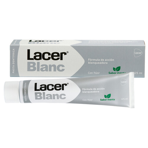 LACER Blanc Pasta de dientes con flúor, acción blanqueadora y sabor a menta 125 ml.