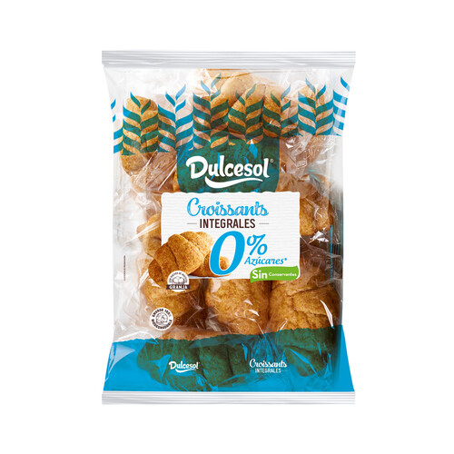 DULCESOL Croissants integrales 0 % azúcares añadidos DULCESOL 270 g.