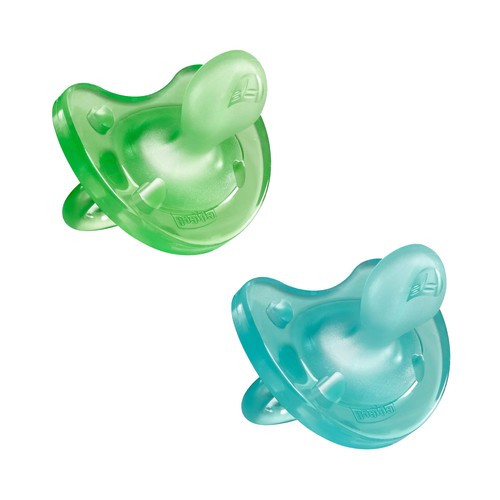 CHICCO Physio soft Chupetes de silicona con tetinas anatómicas, para bebés de 6 a 16 meses  2 uds.