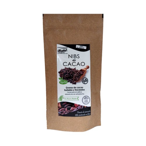 Granos de cacao puro tostados y troceados MAYKHEL 250 g.