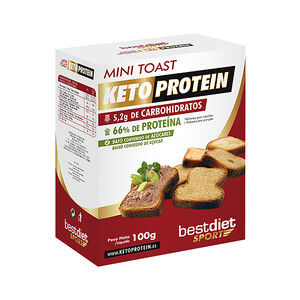 Imagen de KETOPROTEIN Mini tostas con extra de proteínas KETOPROTEIN 100 g.