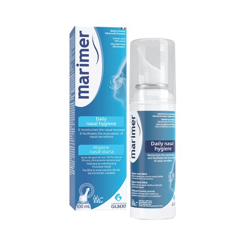 MARIMER Spray isotónico (agua de mar) para la higiene nasal diaria 100 ml.