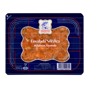 Imagen de AHUMADOS DOMINGUEZ Ensalada nórdica de salmón ahumado 100g