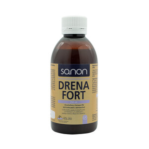 SANON Complemento alimenticio a base de alcachofa y zarzaparrilla y sabor a limón SANON Drena fort 250 ml.