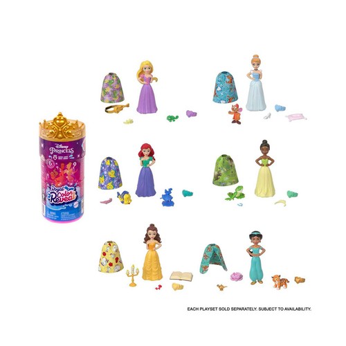 Muñeca Princesa Royal color Reveal surtida con accesorios sorpresa, DISNEY PRINCESS.