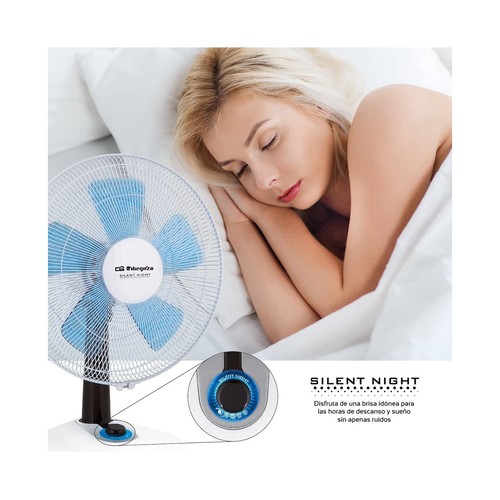 Ventilador de sobremesa ORBEGOZO TF 0148, 60W, 4 velocidades, diámetro 40cm.