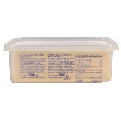 COVADONGA Crema mantequilla / margarina, elaborada en Asturias y enriquecida con vitaminas A, D y E COVADONGA 500 g.