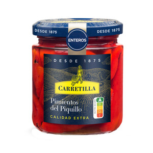 Imagen de CARRETILLA Pimientos del piquillo enteros, calidad extra bote 260 g.