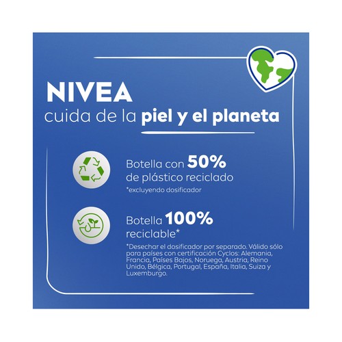 NIVEA Repara & cuida Crema corporal (Body milk) sin perfume, para piel seca y sensible 400 ml.