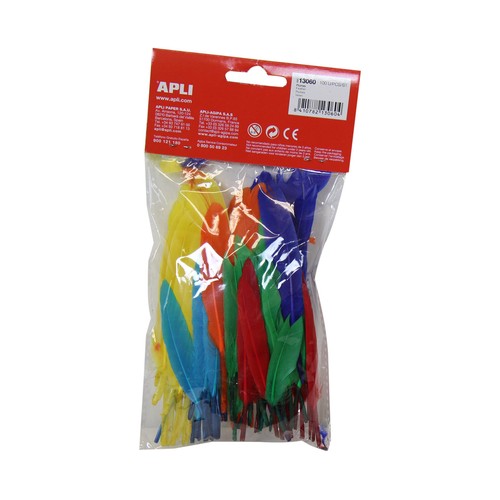 Bolsa de 100 plumas de diferentes colores APLI.