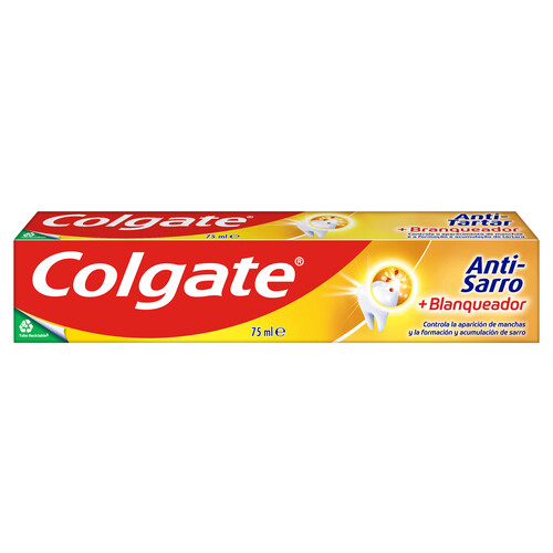 COLGATE Pasta de dientes anti-sarro con acción blanqueantey sabor a menta COLGATE 75 ml.