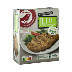 PRODUCTO ALCAMPO Escalope empanado y congelado a base de proteína de trigo PRODUCTO ALCAMPO 400 g.