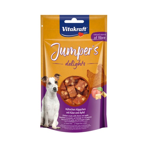 Snacks para perro Jumpers Delight de pollo y manzana VITAKRAFT 80 gr.