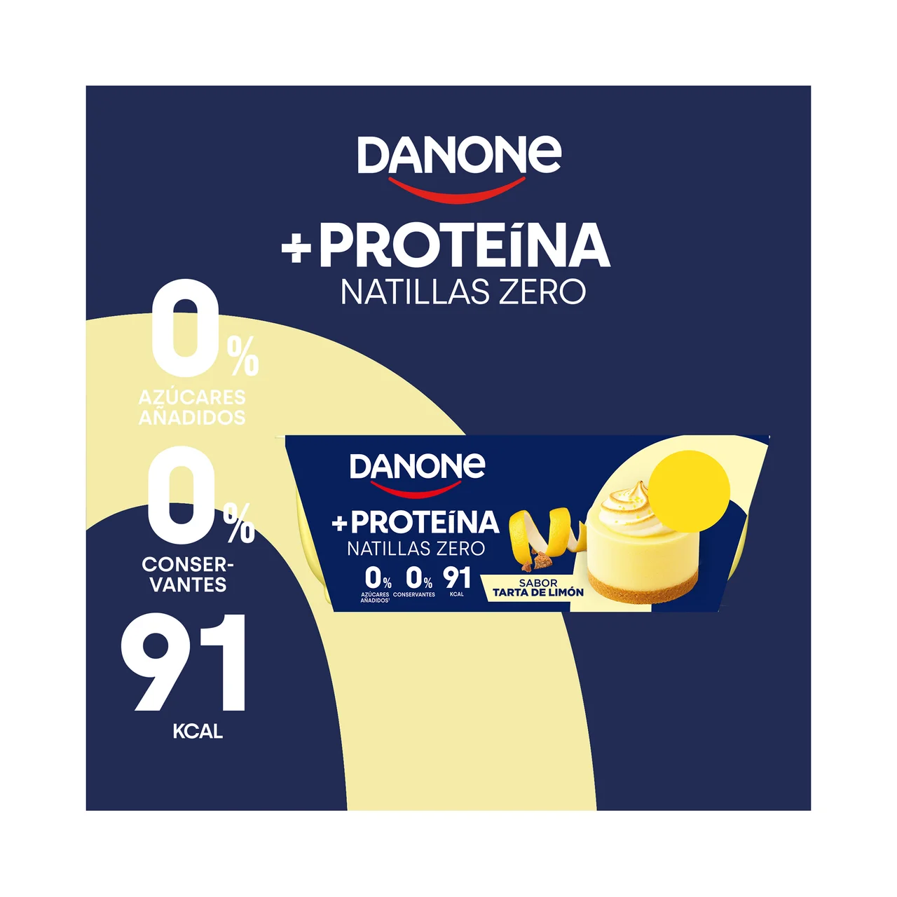 + Proteina Natillas zero con sabor a tarta de limón 4 x 120 g.