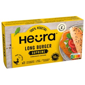 precios Heüra Long Burger Vegetal A Base De Proteína De Soja Y Aceite De Oliva Virgen Extra Supreme 2 X 105 G. en Alcampo