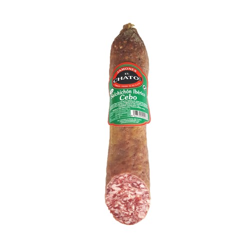 EL CHATO Salchichón cular ibérico cebo extra 1/2 pieza 550 g.