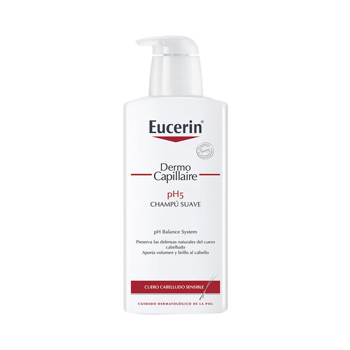Champú suave (pH5) para cuero cabelludo sensible EUCERIN Dermo capillaire 400 ml.