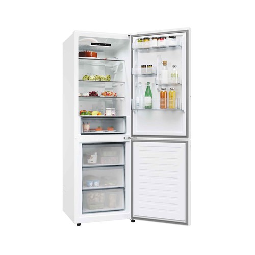 Frigorífico combi 185cm CANDY CNCQ2T618EW, No Frost, color blanco, clasificación energética: E, H: 185cm, A: 59,5cm, F: 66,7cm, capacidad total: 355L.