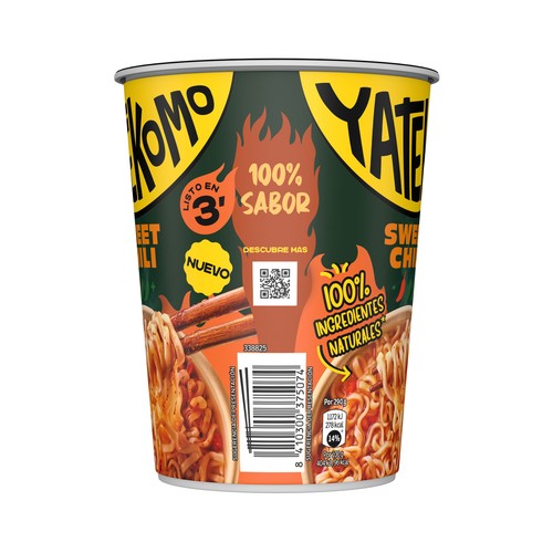 YATEKOMO Fideos Orientales instantáneos sabor sweet chilly - 60g.