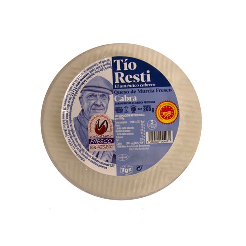 TIO RESTI Queso fresco de cabra DOP Murcia TÍO RESTI 250 g.