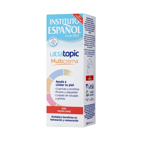INSTITUTO ESPAÑOL Crema hidratante y restauradora multiusos sin perfume,