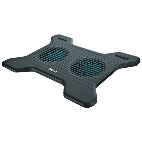 Base refrigeradora PC TRUST XSTREAM BREEZE Negra, 2 ventiladores, conexión Usb, para portátiles de hasta 15,6".