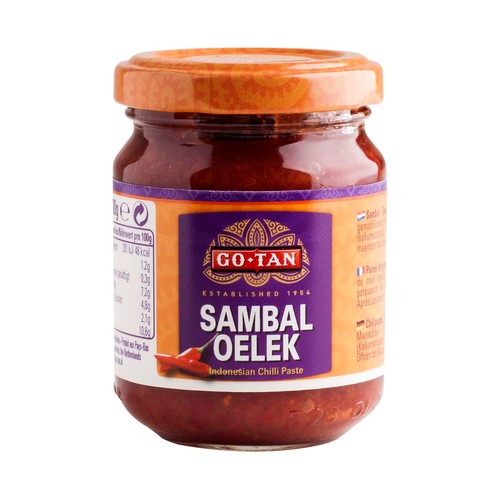 SAMBAL OELEK GO-TAN Salsa picante condimentada a base de lombok frescos SAMBAL OELEK GO-TAN 100 g.