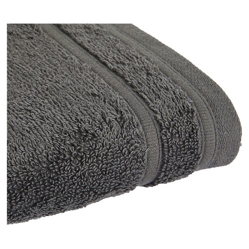 Toalla de tocador 100% algodón color gris oscuro, densidad de 500g/m², ACTUEL.
