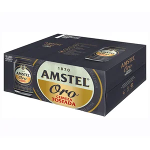 AMSTEL Cerveza oro pack 12 latas x 33 cl.