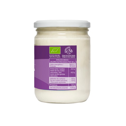 LACABRA Yogur de cabra ecológico desnatado sin lactosa LACABRA 420 g.