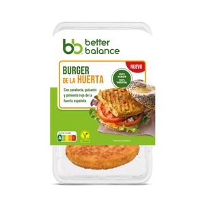 Imagen de BETTER BALANCE Burger vegetariana (0% carne, 100% sabor) con zanahoria, guisante y pimiento rojo  2 x 80 g.